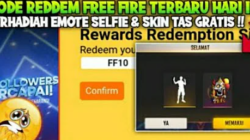 Kode redeem FF 1 menit lalu 25 september 2021