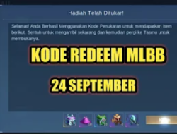 Kode Redeem ML 24 September 2021 Skin Legends Gratis