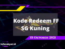Kode Redeem SG Kuning Golden Terbaru Hari ini 19 Oktober 2021