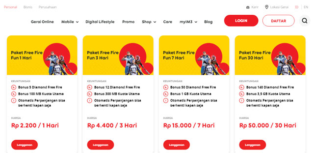 Apa Itu Paket Free Fire Fun Indosat?